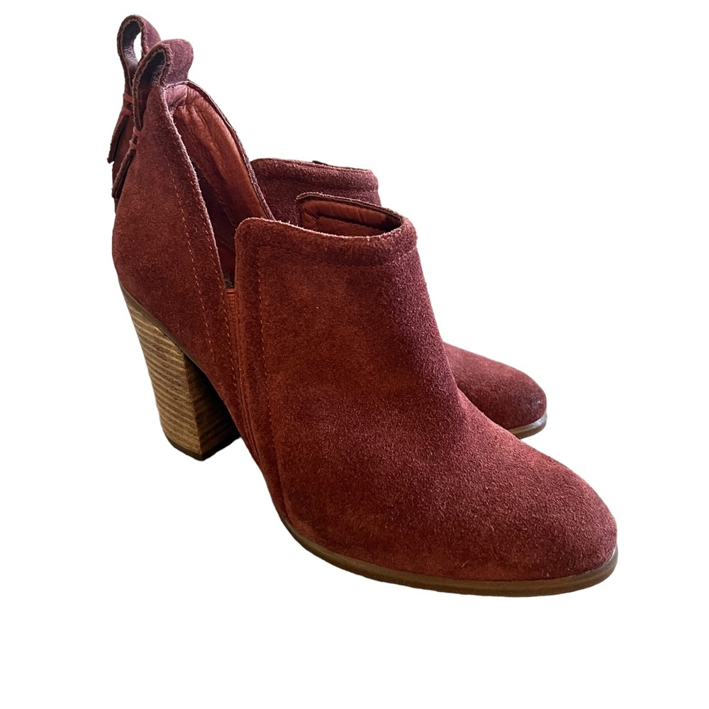 Vince Camuto Francia suede boots maroon‎ SIZE 7